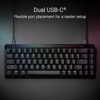 ASUS Klávesnica ROG FALCHION ACE HFX, Mechanická, Magnetický switch, USB, US, čierna