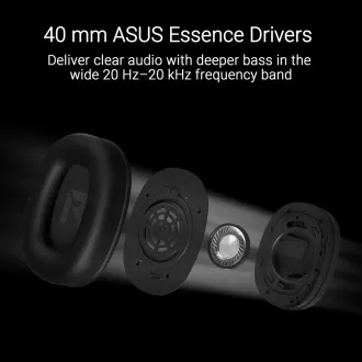 ASUS slúchadlá TUF Gaming H1 GEN II, Drôtový Herný Headset, čierna