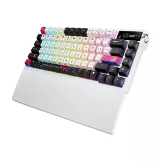 ASUS Klávesnica ROG Azoth X, Mechanická, Bezdrôtová BT, RF 2.4GHz, US, biela