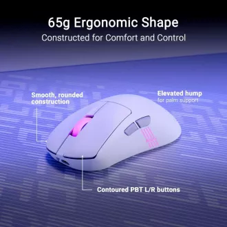 ASUS myš ROG Keris II Origin, bezdrôtová herná myš, biela