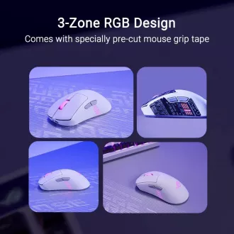 ASUS myš ROG Keris II Origin, bezdrôtová herná myš, biela