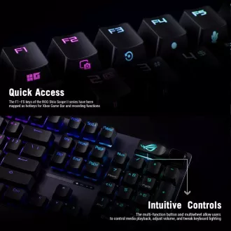 ASUS klávesnica ROG STRIX SCOPE II X, mechanická, drôtová, ROG NX Snow V2, US