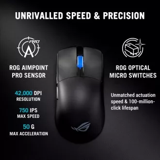 ASUS Herná myš ROG Harpe II Ace, Bezdrôtová, čierna