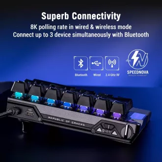 ASUS Klávesnica ROG Falcata, Mechanická, Bezdrôtová, ARGB, čierna