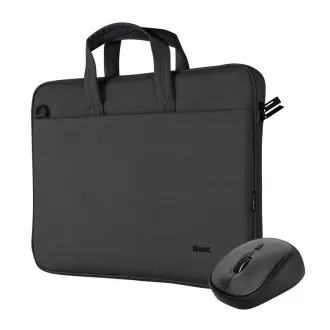 TRUST Sada taška na notebook 16" Notebook Bag + Bezdrôtová Myš, čierna TRUST Sada taška na notebook 16" Notebook Bag + Bezdrôtová Myš, čierna