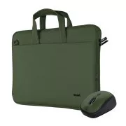 TRUST Sada taška na notebook 16" Notebook Bag + Bezdrôtová Myš, zelená