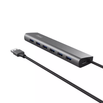 TRUST rozbočovač HALYX, 7portový rozbočovač USB 3.2 Gen1