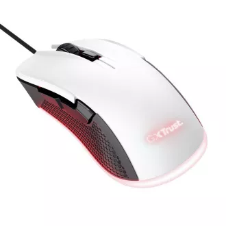 TRUST herná myš GXT 922W YBAR Eco Gaming Mouse, optická, USB, biela