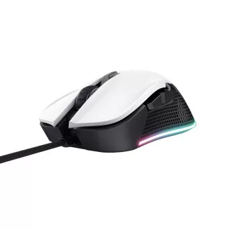 TRUST herná myš GXT 922W YBAR Eco Gaming Mouse, optická, USB, biela