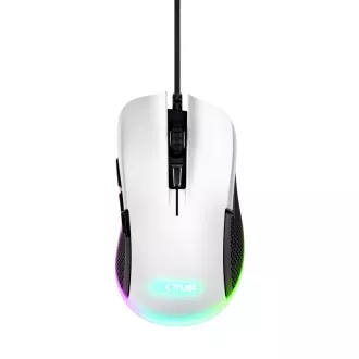 TRUST herná myš GXT 922W YBAR Eco Gaming Mouse, optická, USB, biela