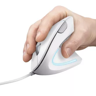 TRUST vertikálna myš Verto ergonomická myš, USB, biela