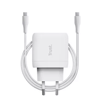 TRUST nabíjačka 45W Maxo, USB-C, Nabíjačka do steny, 2m USB-C kábel, biela