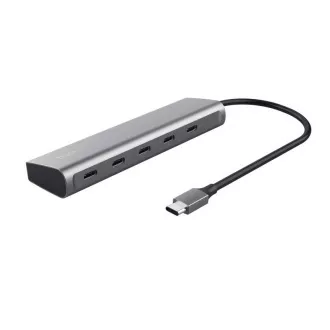 TRUST Rozbočovač Halyx Aluminium 5 Port USB 3.2 Gen1 Hub TRUST Rozbočovač Halyx Aluminium 5 Port USB 3.2 Gen1 Hub