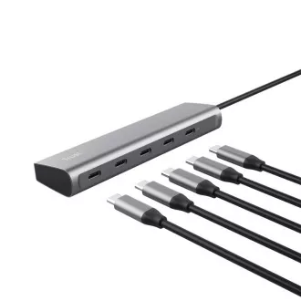 TRUST Rozbočovač Halyx Aluminium 5 Port USB 3.2 Gen1 Hub TRUST Rozbočovač Halyx Aluminium 5 Port USB 3.2 Gen1 Hub