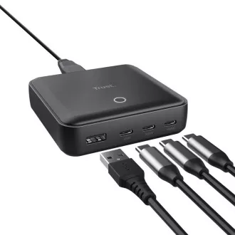 TRUST napájací adaptér MAXO 100W, 3x USB-C, 1xUSB-A