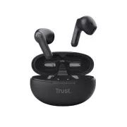 TRUST slúchadlá Yavi, Bluetooth, štuple, čierna