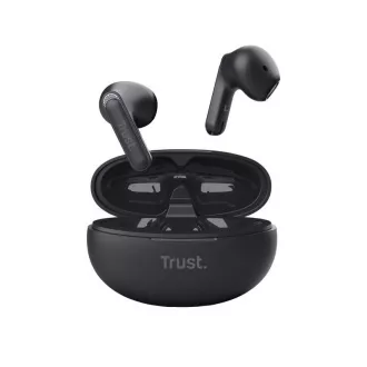 TRUST slúchadlá Yavi, Bluetooth, štuple, čierna