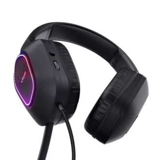 TRUST Herné slúchadlá GXT 416 ZIROX, LED, USB, 3.5mm Jack, čierna
