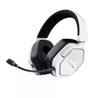TRUST Herné slúchadlá GXT 493W Carus, Bluetooth, 2.4GHz, biela
