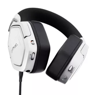 TRUST Herné slúchadlá GXT 493W Carus, Bluetooth, 2.4GHz, biela