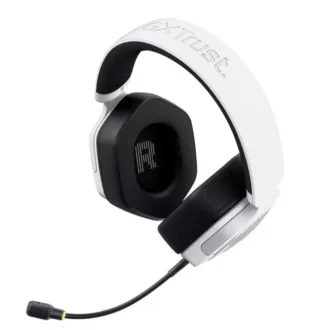 TRUST Herné slúchadlá GXT 493W Carus, Bluetooth, 2.4GHz, biela