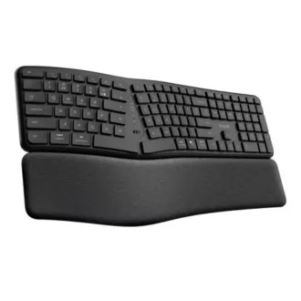 TRUST klávesnica Keyra, Ergonomická, Bezdrôtová, US, čierna