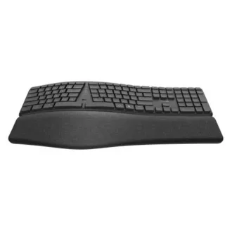 TRUST klávesnica Keyra, Ergonomická, Bezdrôtová, US, čierna