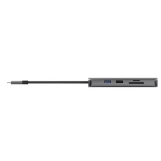 TRUST Dokovacia stanica DALYX USB-C, 8v1, HDMI, RJ45, 2xUSB-C, 2xUSB-A, microSD/SD karta, šedá