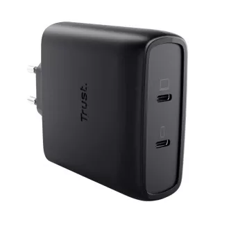 TRUST GaN Nabíjačka MAXO 100W 2-Port, USB-C, čierna