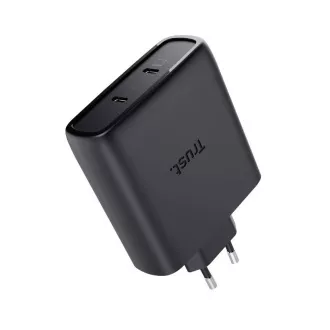 TRUST GaN Nabíjačka MAXO 100W 2-Port, USB-C, čierna