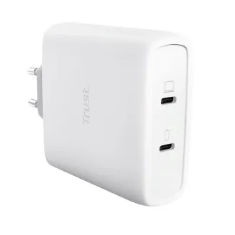 TRUST GaN Nabíjačka MAXO 100W 2-Port, USB-C, biela