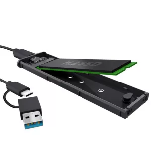 TRUST Externý box pre M.2 SSD, USB-C 3.2 Gen2, M.2 2280, čierna
