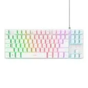 TRUST Klávesnica GXT 833 Thado, Membránová, USB, RGB, biela