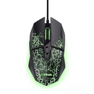 TRUST Myš GXT 113 Felox, Drôtová USB, RGB, čierna
