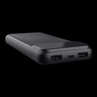 TRUST Powerbanka Avala, 10000 mAh, 1xUSB-C + 2xUSB, čierna