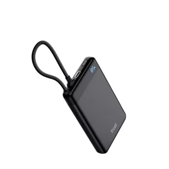 TRUST Powerbanka Fiera, 10000 mAh, S káblom, 2x USB-C, čierna
