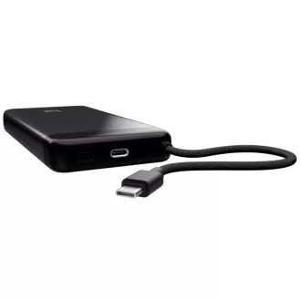 TRUST Powerbanka Fiera, 20000 mAh, S káblom, 2x USB-C, čierna
