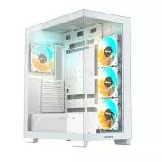GIGABYTE case GB-C500PI ST, Mid tower, 1xUSB-C 3.2, 2xUSB 3.0, 4x 120mm ARGB Fan, biela