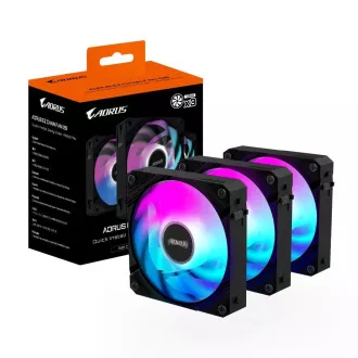 GIGABYTE ventilátor AORUS EZ CHAIN FAN 3-PACK, 3x120mm, čierna
