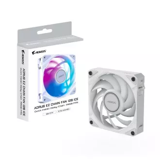 GIGABYTE ventilátor AORUS EZ CHAIN FAN ICE, 1x120mm, biela