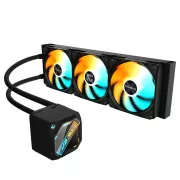 GIGABYTE Vodný chladič GAMING 360, 3x120mm, ARGB, LGA1851, AM5, čierna