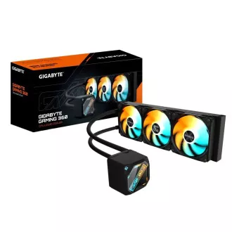 GIGABYTE Vodný chladič GAMING 360, 3x120mm, ARGB, LGA1851, AM5, čierna