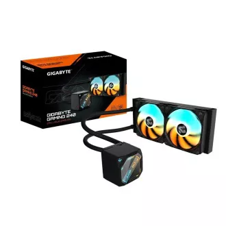 GIGABYTE Vodný chladič GAMING 240, 2x120mm, ARGB, LGA1851, AM5, čierna