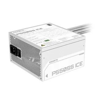 GIGABYTE zdroj P550SS ICE, 550W, 80+ Silver, 120mm, ATX 3.0, biela