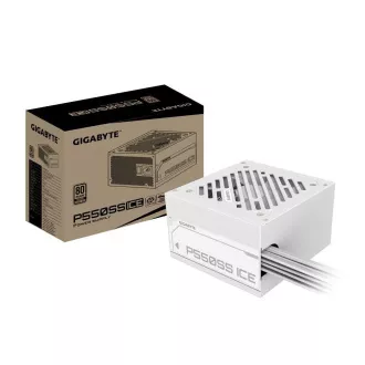 GIGABYTE zdroj P550SS ICE, 550W, 80+ Silver, 120mm, ATX 3.0, biela