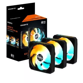 GIGABYTE ventilátor EZ CHAIN FAN 3-PACK, 3x120mm, čierna