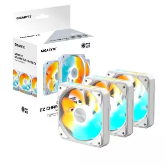 GIGABYTE ventilátor EZ CHAIN RVS FAN 3-PACK, 3x120mm, biela