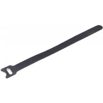 C-Tech CABLEXPERT sťahovacie pásky na suchý zips, 210mm, čierne, 100ks v balení