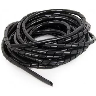C-Tech CABLEXPERT sťahovacia špirála na káble, 12mm, 10 m, čierna