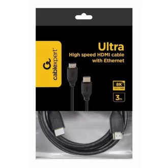 GEMBIRD Kábel CABLEXPERT HDMI 2.1, 8K, M/M, 3m, čierny